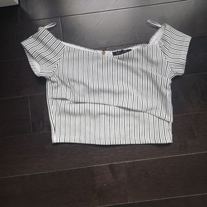 Cropped Off-Shoulder Top - Medium